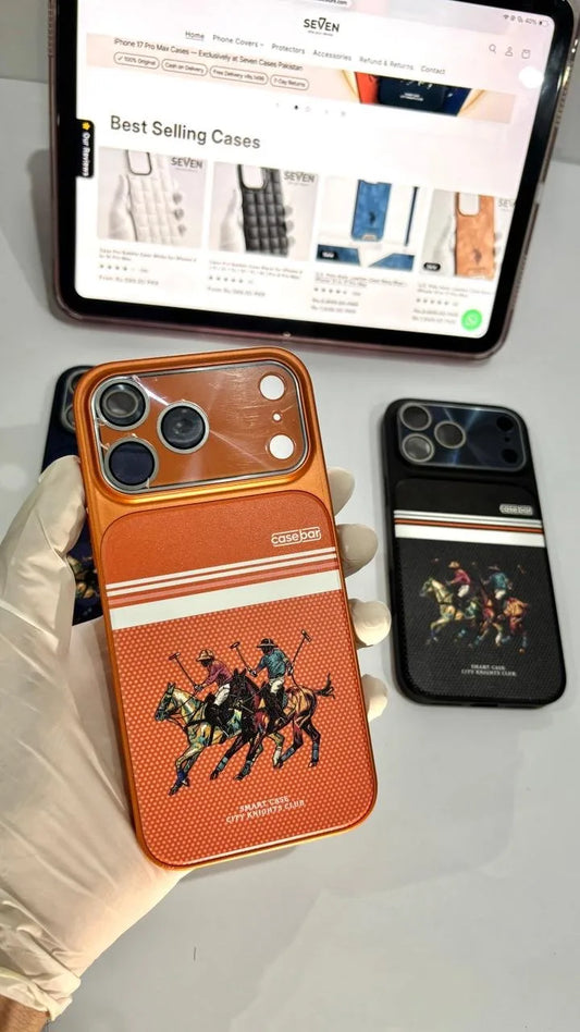 City Knights Club iPhone 17 case orange premium – 100% original – Seven Cases Pakistan