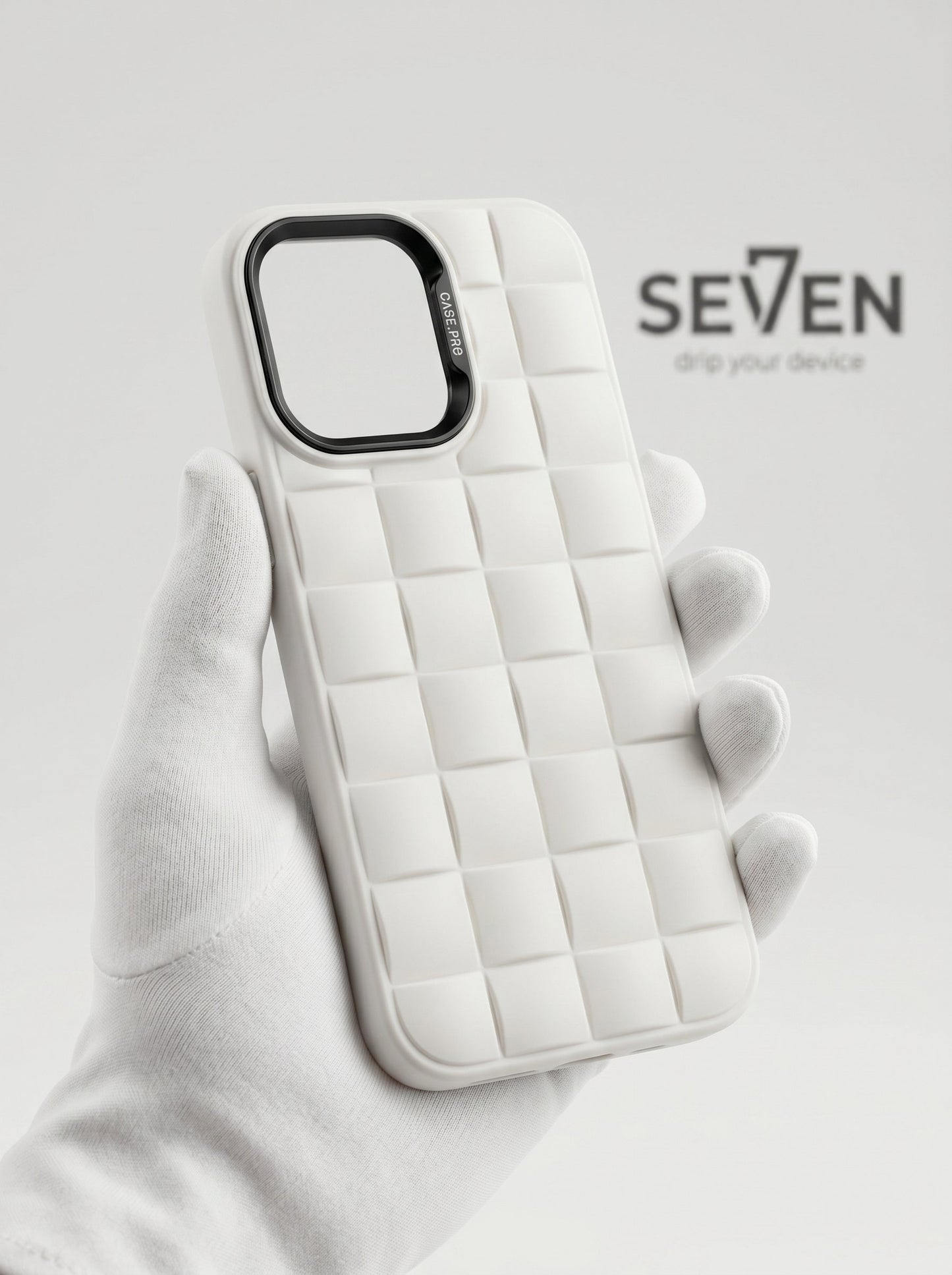 Case Pro Bubble Case White Detail View iPhone 16 Pro – Premium Quality Drop Protection