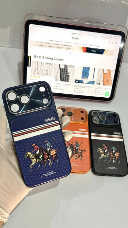 City Knights Club iPhone 17 case navy blue premium – 100% original – Seven Cases Pakistan