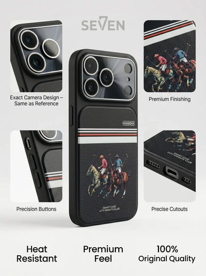 City Knights Club smart case for iPhone – high end premium finish – Seven Cases Pakistan