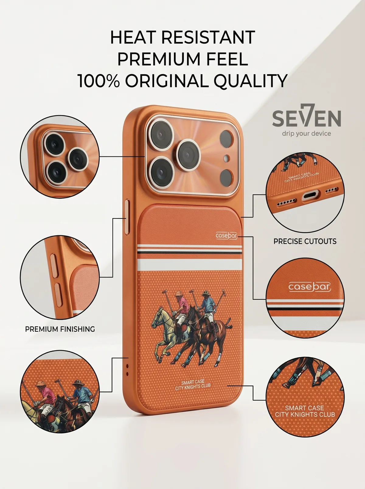 City Knights Club smart case for iPhone 17 Pro Max – 100% original – Seven Cases Pakistan