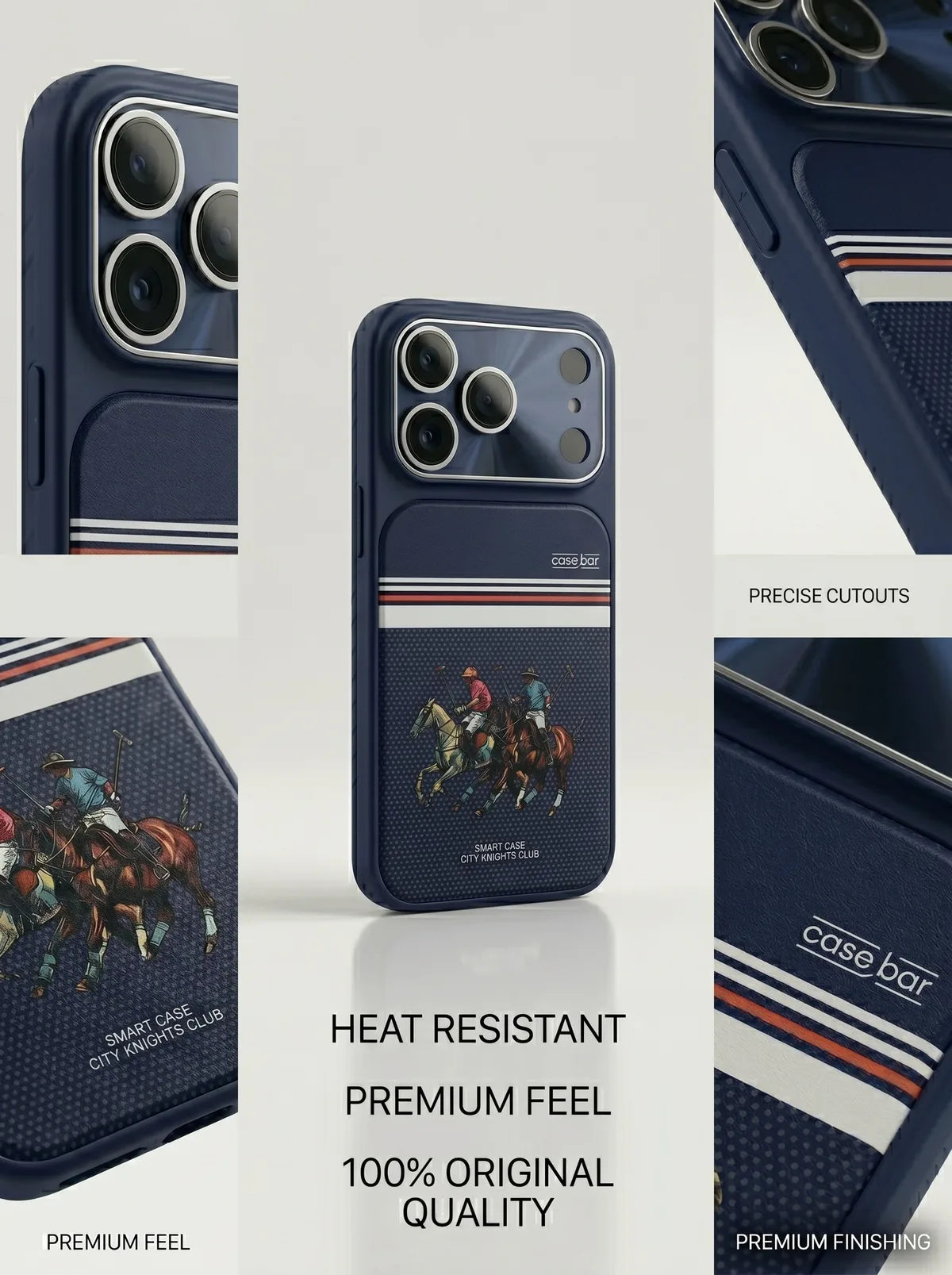 City Knights Club iPhone 17 case navy blue premium – 100% original – Seven Cases Pakistan
