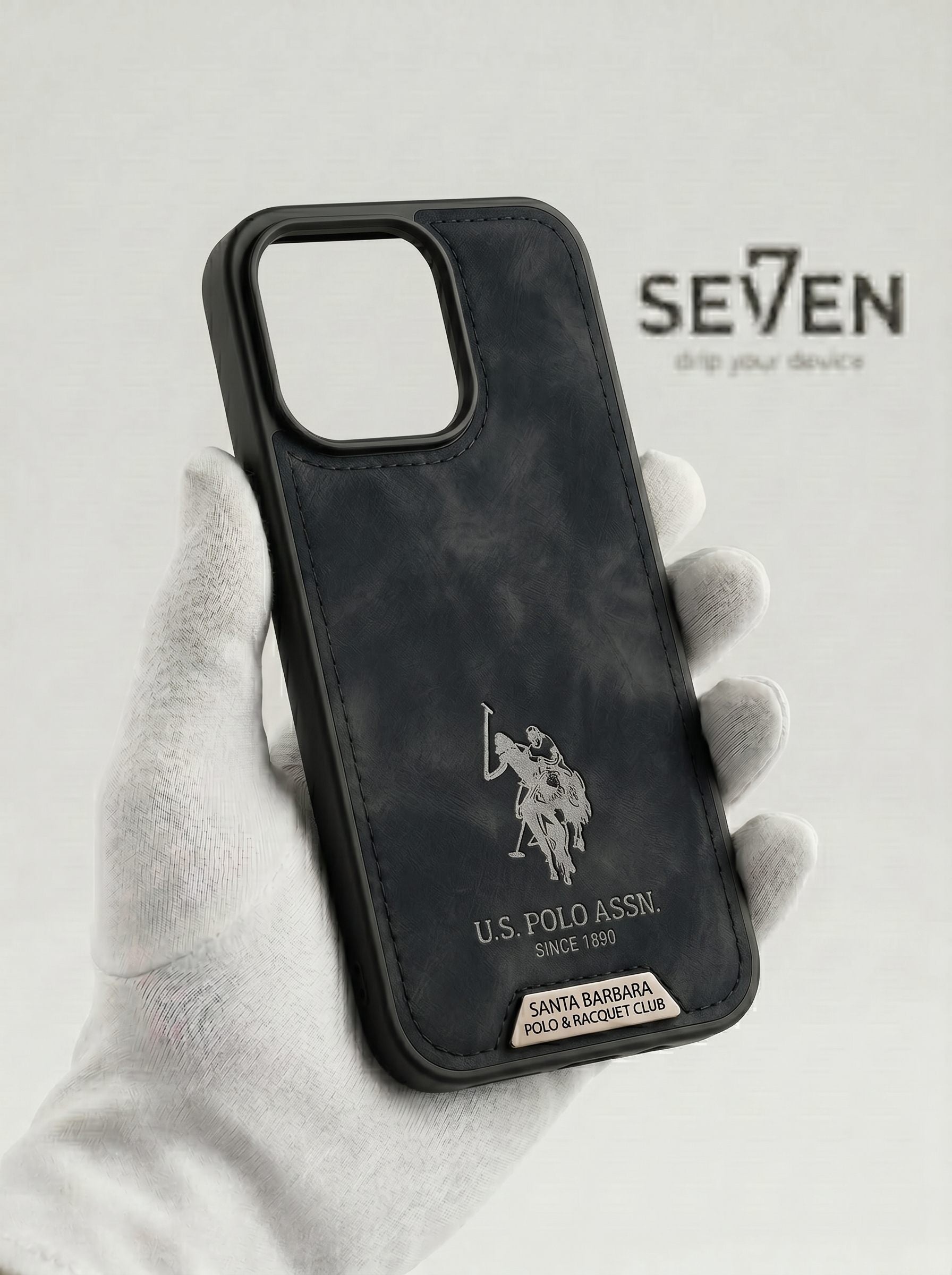 US Polo Assn Leather Case Black iPhone 13 to 17 Pro Max – Santa Barbara Polo Racquet Club
