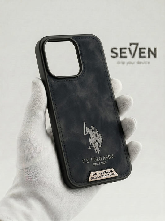 US Polo Assn Leather Case Black iPhone 13 to 17 Pro Max – Santa Barbara Polo Racquet Club