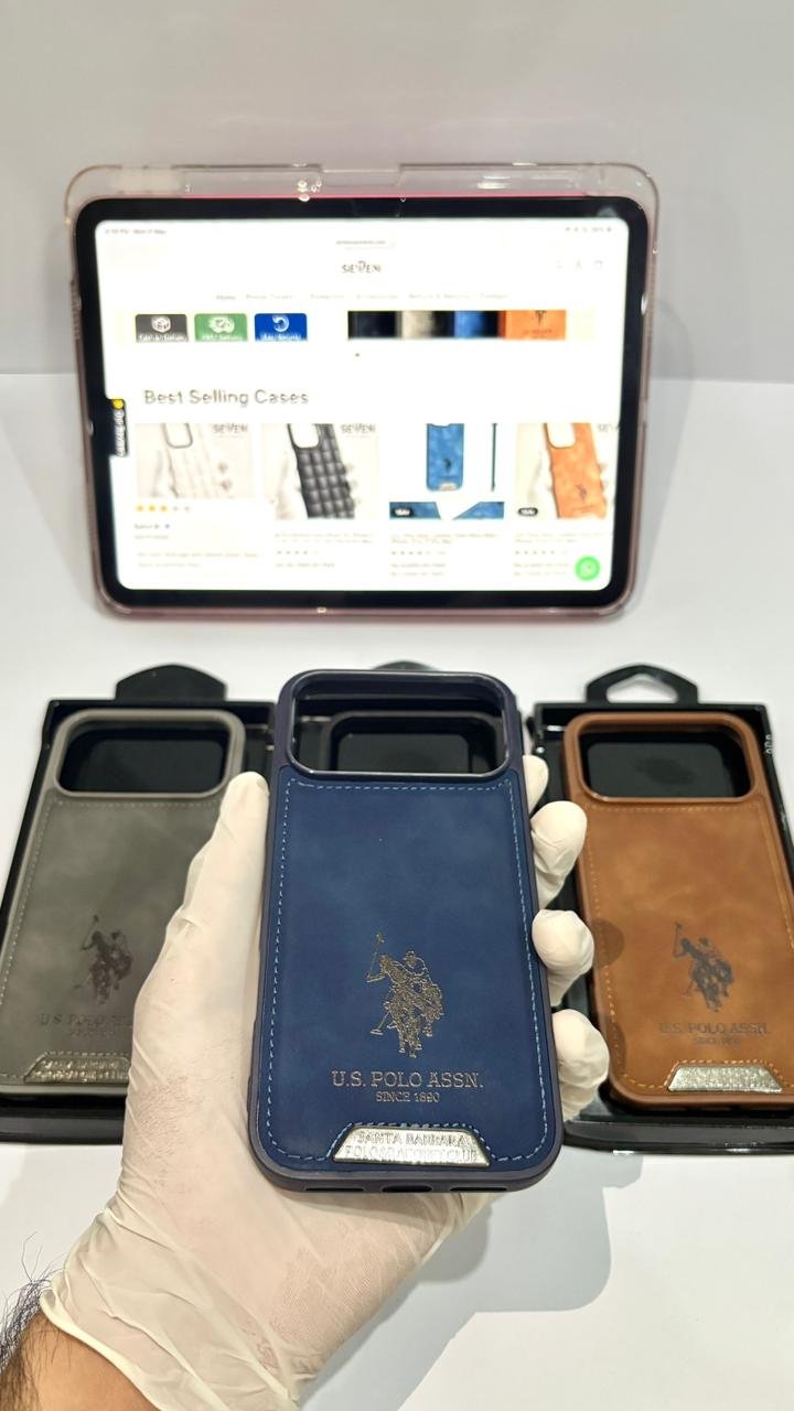 U.S. Polo Assn. Leather Case Navy Blue – iPhone 13 to 17 Pro Max